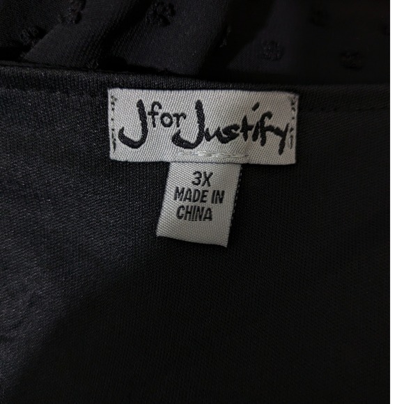 J for Justify Black Fit and Flair Pull Over Long Sleeve Womens Dress Size 3X NWT - Picture 8 of 10